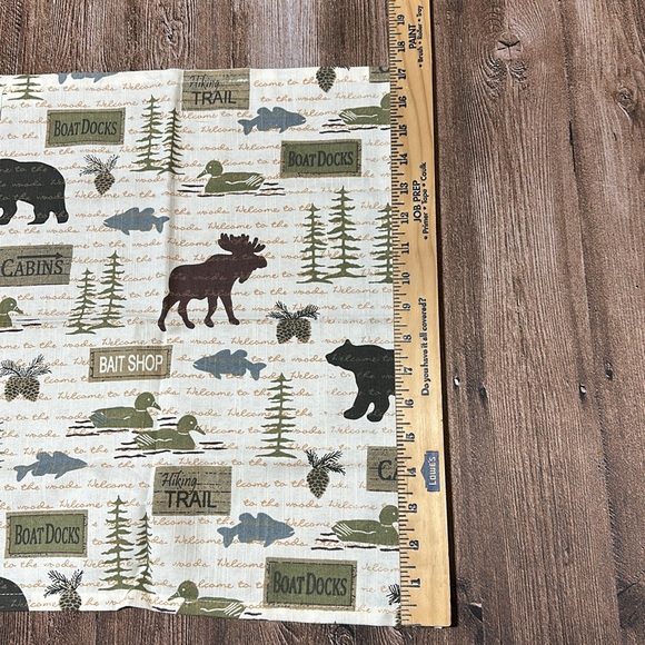 Lot of 8 - Wilderness / Cabin / Lake Themed cotton Napkins - Picture 6 of 6